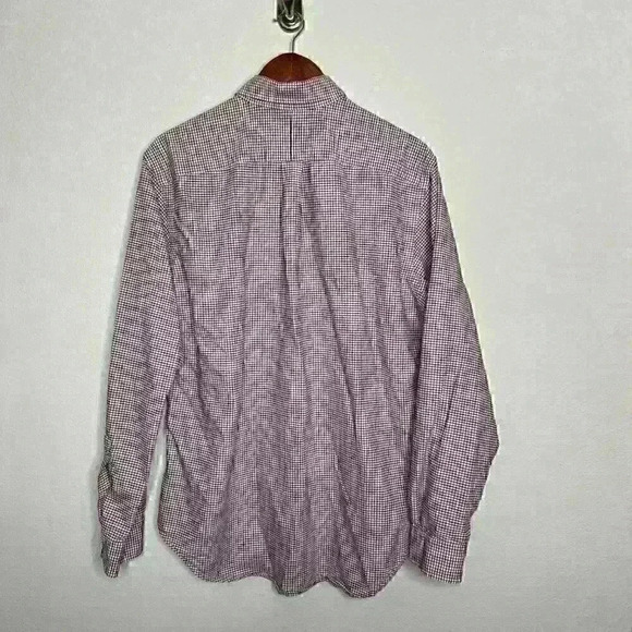 Ralph Lauren Classic Fit Red, White and Blue Check button Down shirt Sz L - Picture 5 of 6